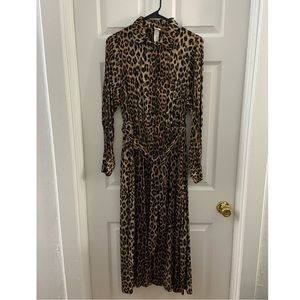 H&M Leopard print midi dress